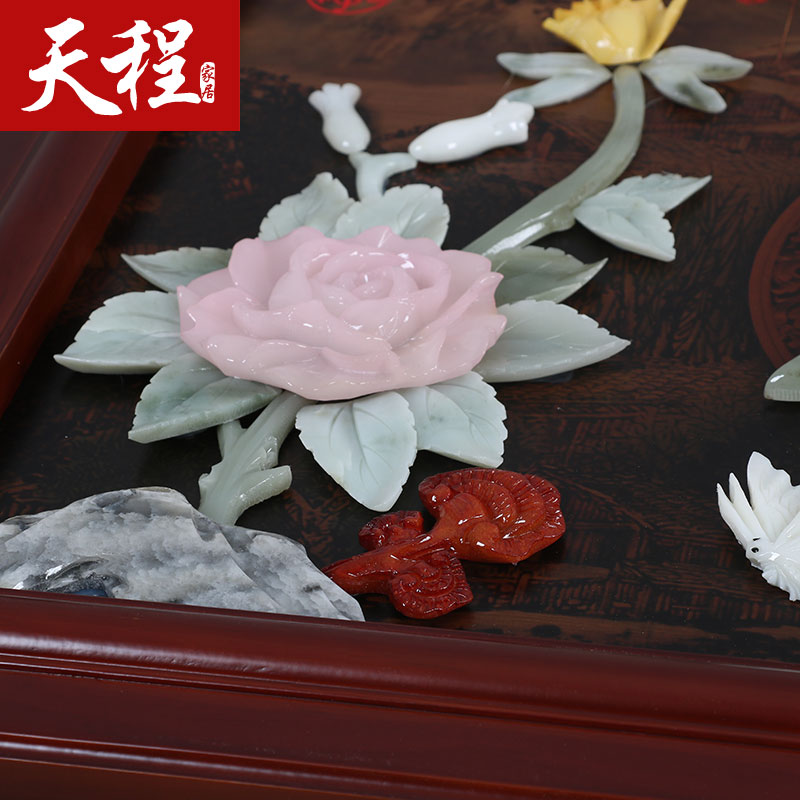 新中式电表箱装饰k遮挡挂画免打y孔配电箱电闸盒强电箱玉雕浮雕客图片