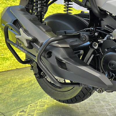 新老光阳赛艇S350/S250排气管侧护杠消声器保险杠CK300TZ-13配件