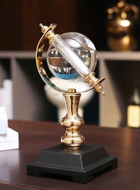 欧式水晶地d球仪摆件书房客厅酒柜装饰品家居办公室桌商务新品礼