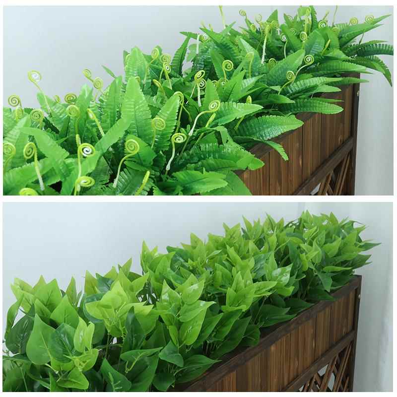 仿真假花假草塑料花绿植花箱w花槽插花隔断栅栏花室外楼盘摆放花