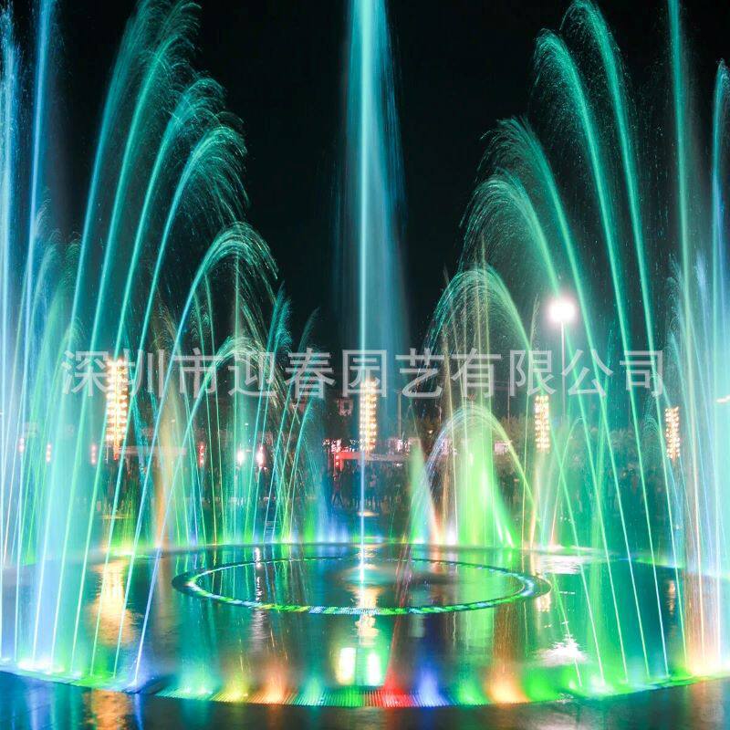 户外音乐喷泉景区大型音乐喷泉设备设计广场广场旱喷带灯光