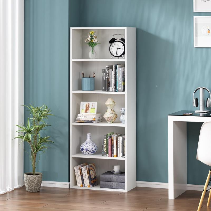 马六甲EO级实木简易小书架书柜落地置物架多层格子收纳柜书橱