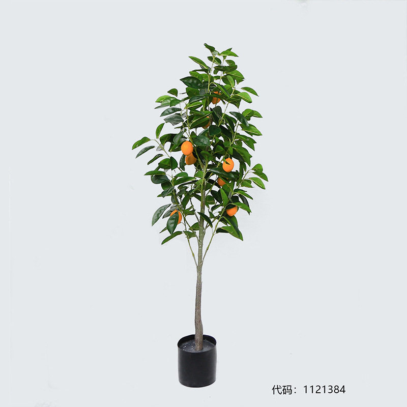 北欧仿真绿植盆栽柠檬树客厅装饰落地摆放假树室内马醉木植物批发