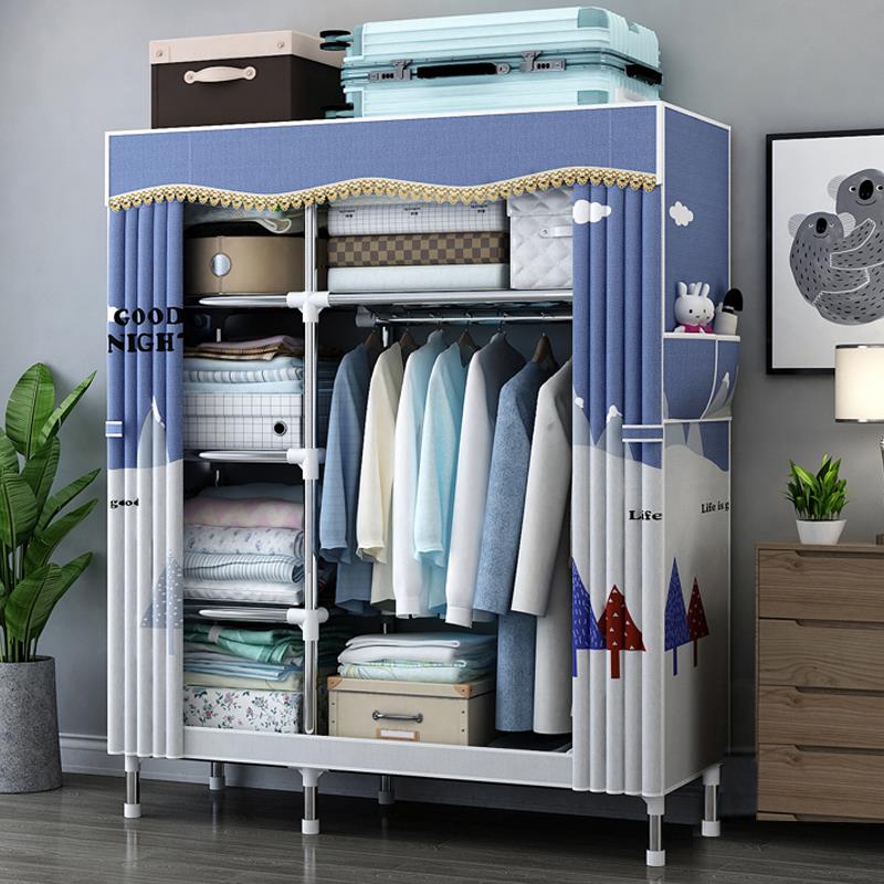 衣柜简易布衣柜出租房家用卧室小型宿舍组装现代简约经济型收森生