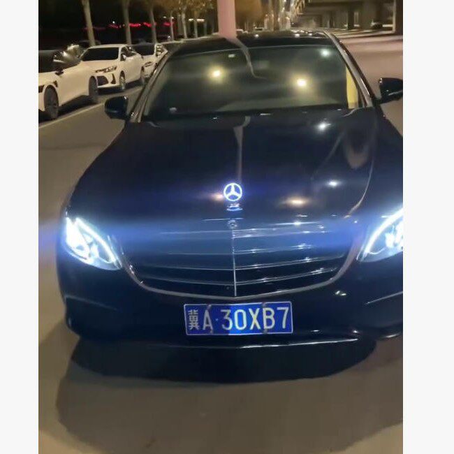 适用于奔驰前立标E级C级S级发光引擎盖车头标志灯机盖标氛围灯