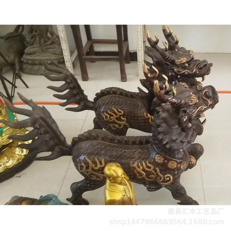 铜麒麟麒麟铜雕塑批发大型动物铜雕塑厂