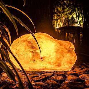 太阳能庭院灯庭院发光户外防水装饰灯草坪灯别墅花园发光石头