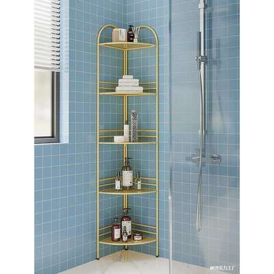 角架子墙角多层落地厕所防水浴室置物架zb收纳三角打孔卫生间免