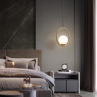 北欧床头吊灯轻奢卧室床头灯创意个性吧台吊灯餐厅灯简约现代灯具