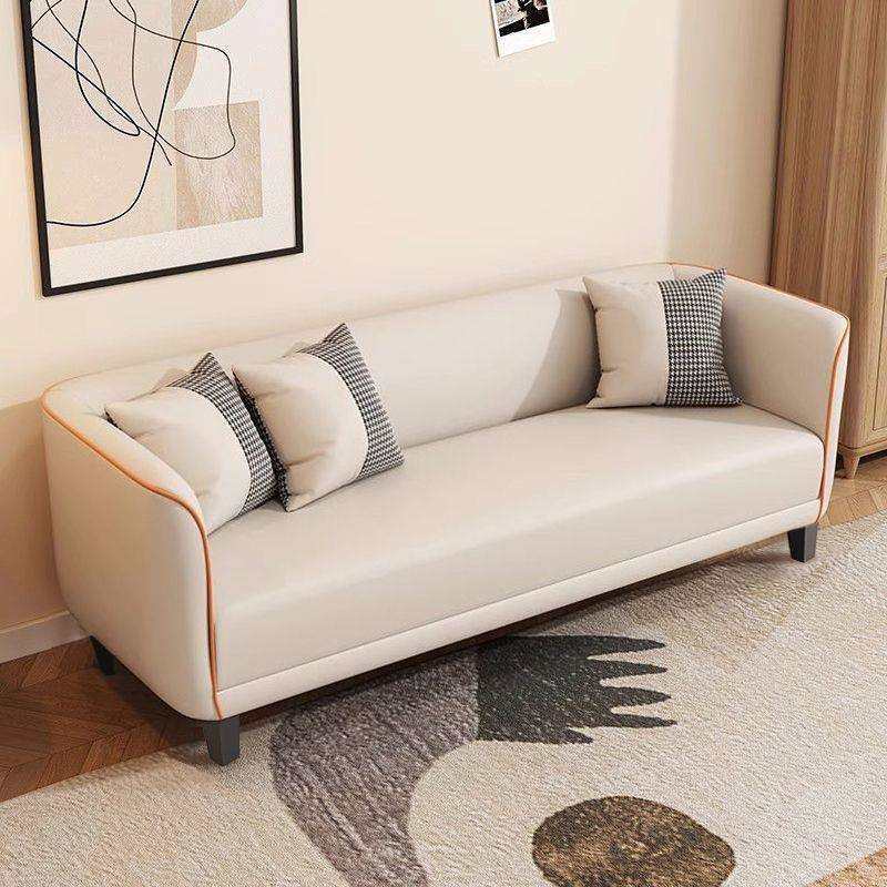 德致皮艺沙发简约现代小户型客厅双人出租房卧室公寓三人简易网红