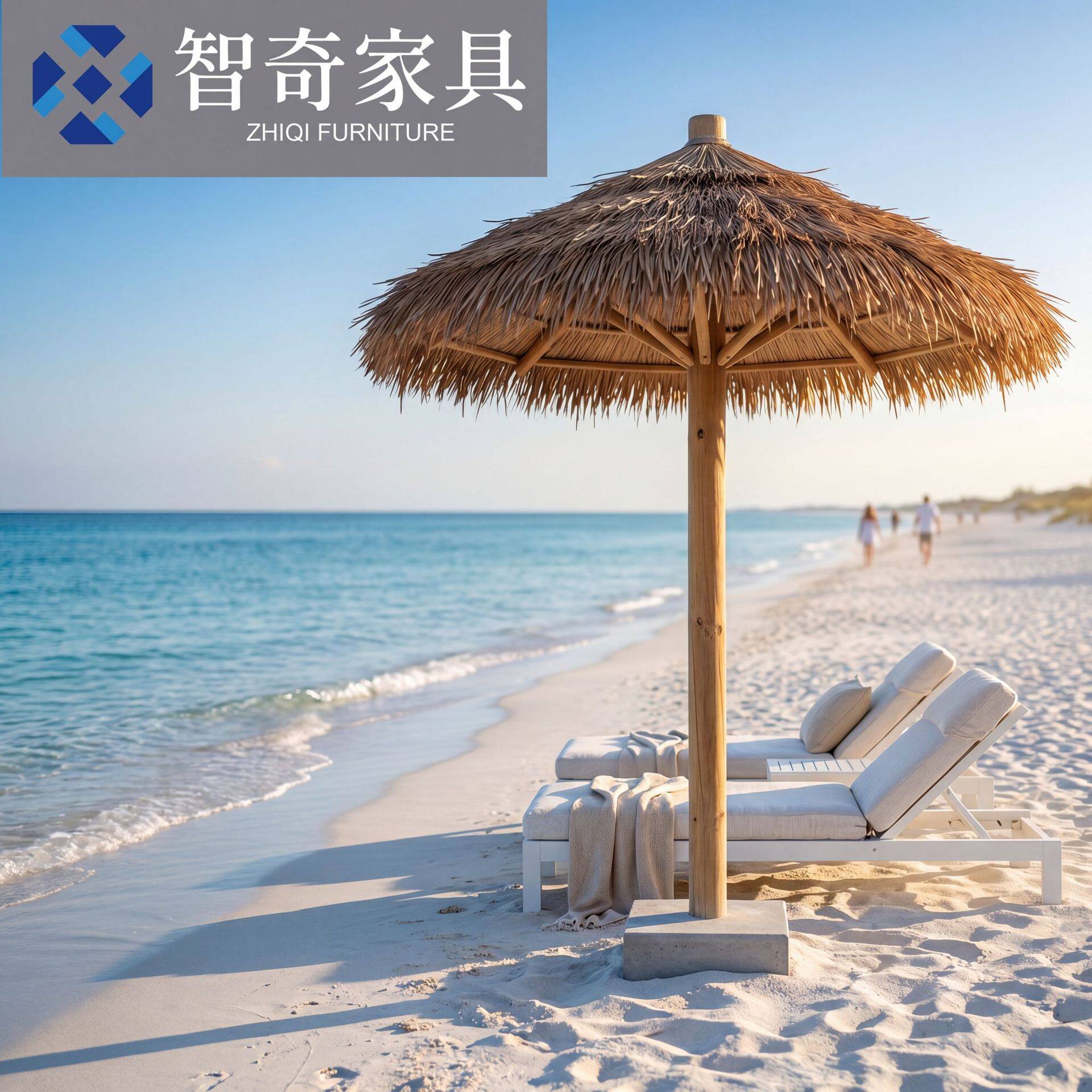 户外庭院仿古防腐木茅草亭