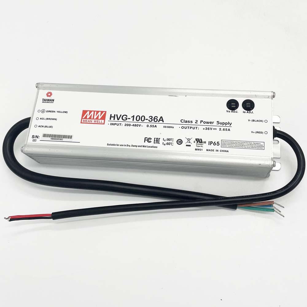 现货HVG-100-36A100W36V2.65A明纬480V输入铝壳防水LED电源