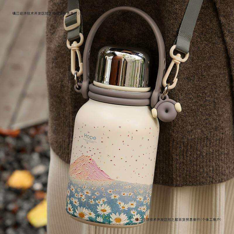 保温水壶大容量保温杯女生高颜值精致高级感泡茶不锈钢学生水2025