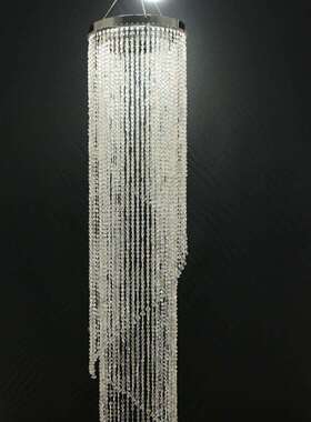 广东枝形吊灯婚礼派对亚克力连线珠防水晶螺旋30*180CM枝形吊灯