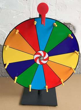 直播幸运大转盘教学道具游戏活动可擦写摇奖桌面小轮盘亚