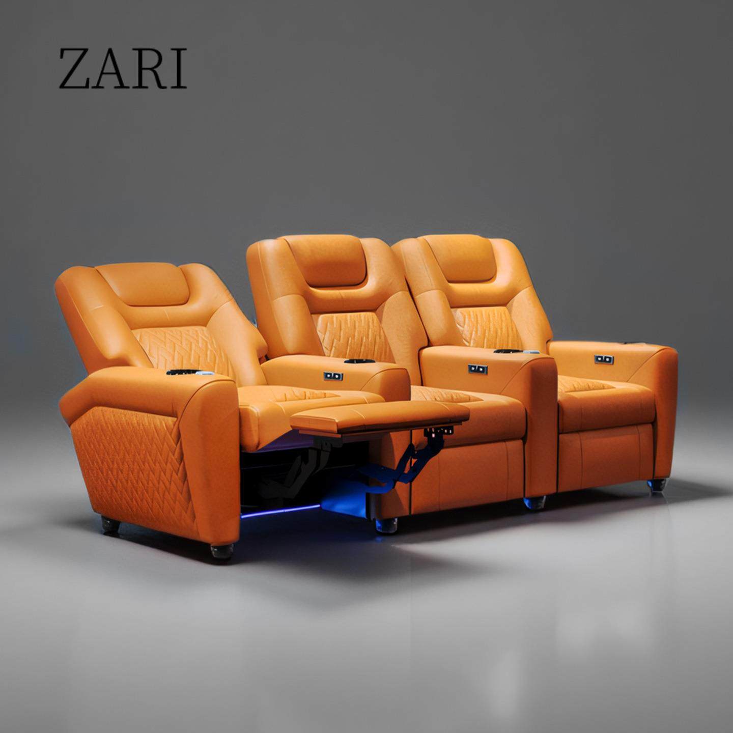 私人别墅影音室电动沙发真皮家庭影院式影视厅观影功能躺椅子智能