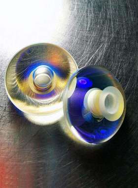 光学感应透镜工业机器人透镜现货可打孔荧光分析玻璃透镜