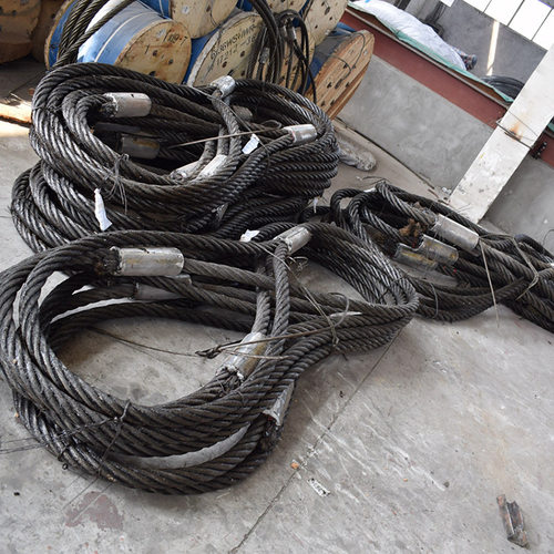 批发钢丝绳吊索具接头插编双扣10吨起重工具钢丝吊具索具不锈钢丝