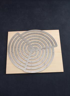 蚊香尺大云尺不锈钢曲线板金属云型尺漫画尺曲线板28X20