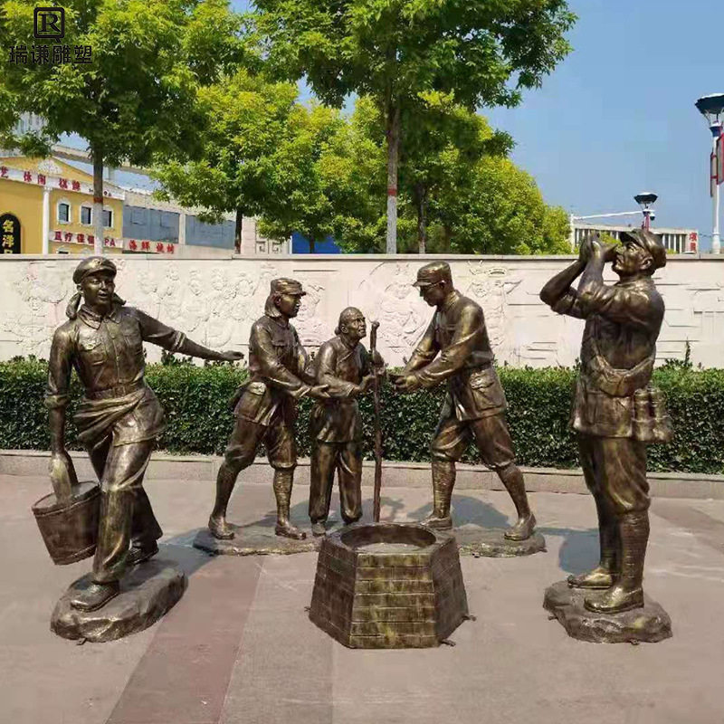 玻璃钢人物仿铸铜雕塑广场名人雕塑摆件名俗小品浮雕现代仿铜雕塑