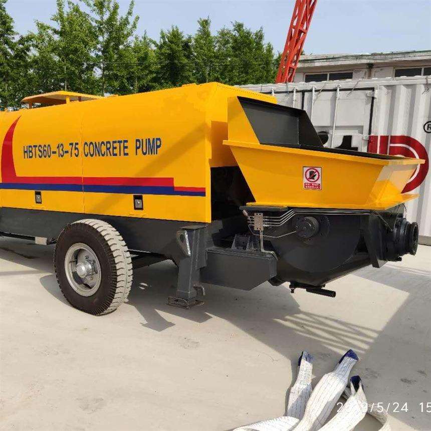 建筑机械混凝土输送泵工地大骨料车载泵强制搅拌水泥拖泵二次泵车
