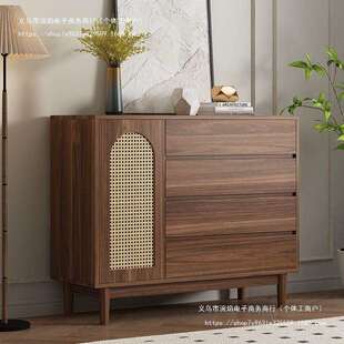 环保舒适操作高度全实木斗柜卧室储物柜客厅靠墙主卧收纳柜置物柜