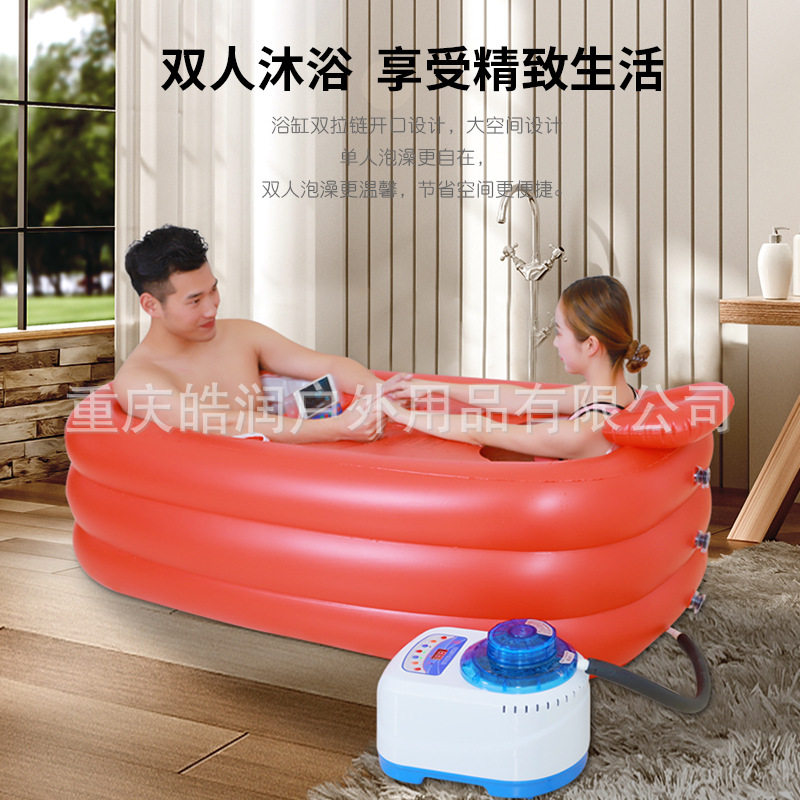 双人智能恒温折叠冲浪泡澡桶