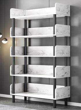 轻奢书架置物架落地客厅展示收纳架书本阅读架卧室简约现代书柜子