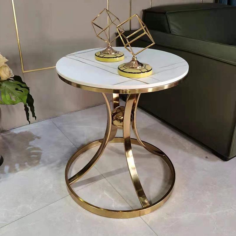 轻奢后现代简约客厅沙发大理石边几角几小茶几免安装床头柜置物架