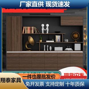 办公室书柜文件柜木质资料柜档案柜带锁办公室收纳柜高柜办公柜子