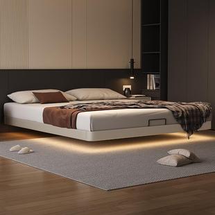 #无床头悬浮床现代简约2024新款卧室家用床架子排骨架双人