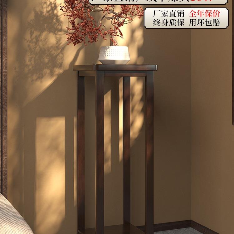 博古架新中式展示架摆件摆放架非实木茶室茶架子花台落地式置物架