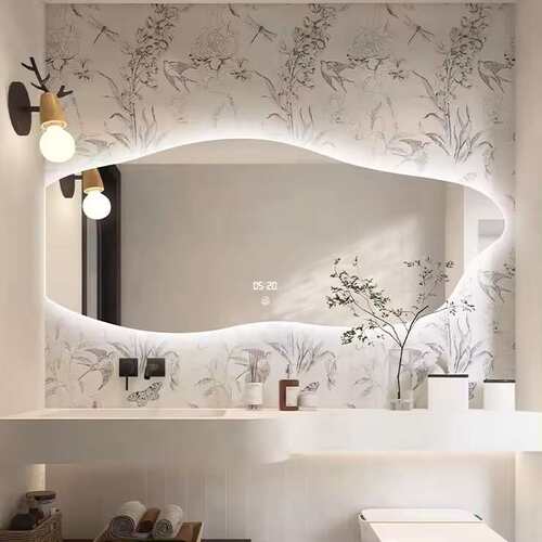 Irregular  bathroom decorative makeup asymmetrical mirror