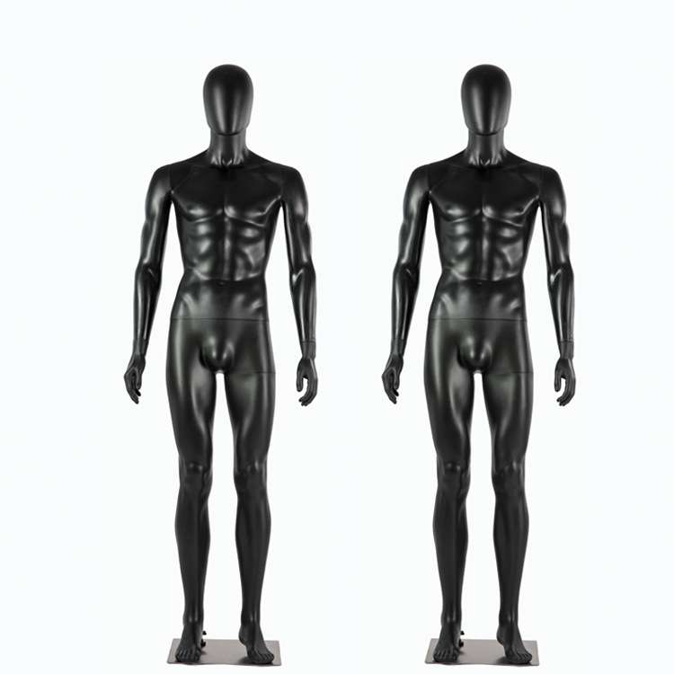 塑料模特黑色人体模特男全身模特服装模特道具假人模特橱窗展示架