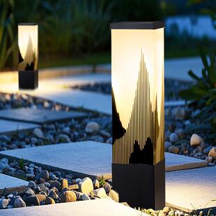 户外太阳能草坪灯简约LED防水庭院灯小区花园别墅草地装饰景观灯