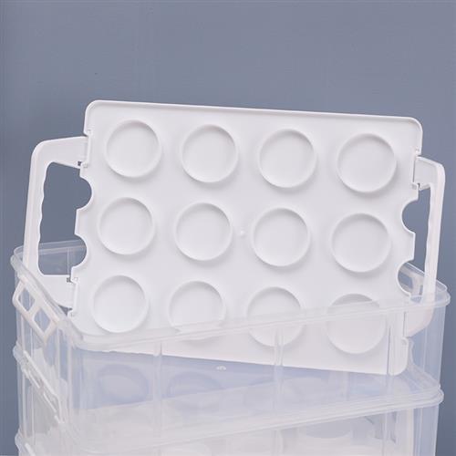 纸杯蛋糕打包盒重复使用杯子甜品台塑料收纳盒箱手提运输包装盒子-封面