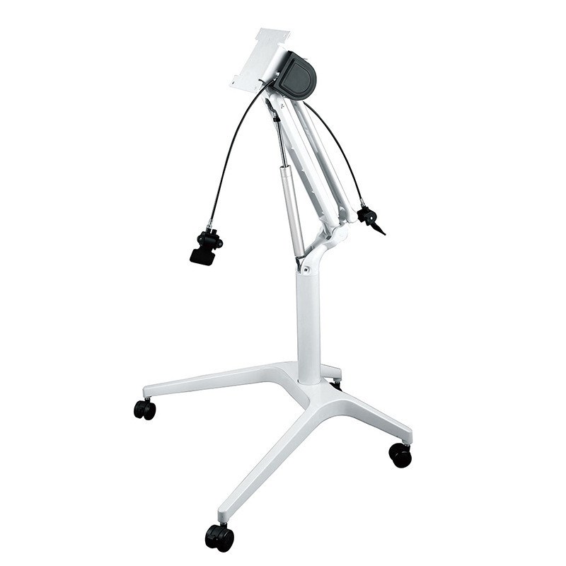 气动升降桌架子床边桌架子移动演讲台架子可翻转R升降架子不含桌