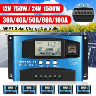 60T Sola Controller 24V Charge 12V 100A MPPT Solar