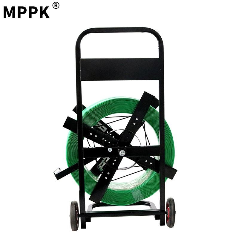 SJ400打包带盘车PP/PETy塑钢带推车手动打包机塑料包装带支架工具
