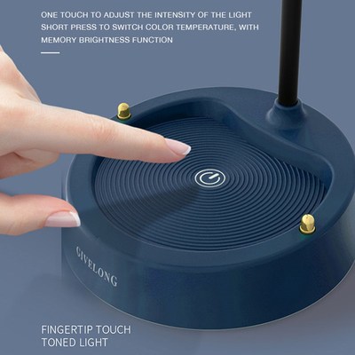 Led Desk Lamp Touch Three Spzeed Dimming Table Light Usb Stu