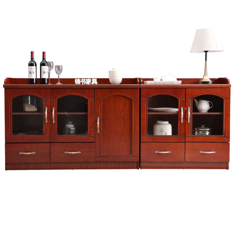 油漆茶水柜办公室茶桌木质v茶具收纳柜会议厅墙柜玻璃门餐边柜