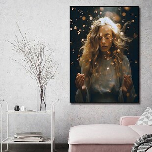 时尚杂志海报装饰画ins风卧室床头摆画客厅墙壁落地画.服装店挂画