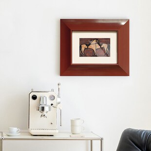 常玉双马 中古小众装饰画客厅沙发背景挂画卧室R餐厅新中式书房画