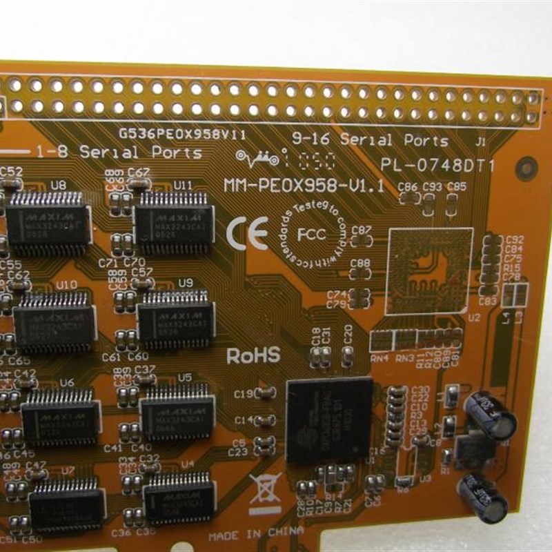 串口卡8口 PCI-E x1 一拖8S vDB9 芯片958 IO-PCE958-8S 现货实拍