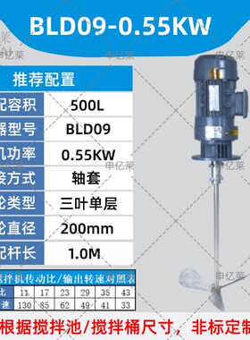 新款加药搅拌机BLD立式工业污水处理搅拌电机PAC/PAMY三相液体包