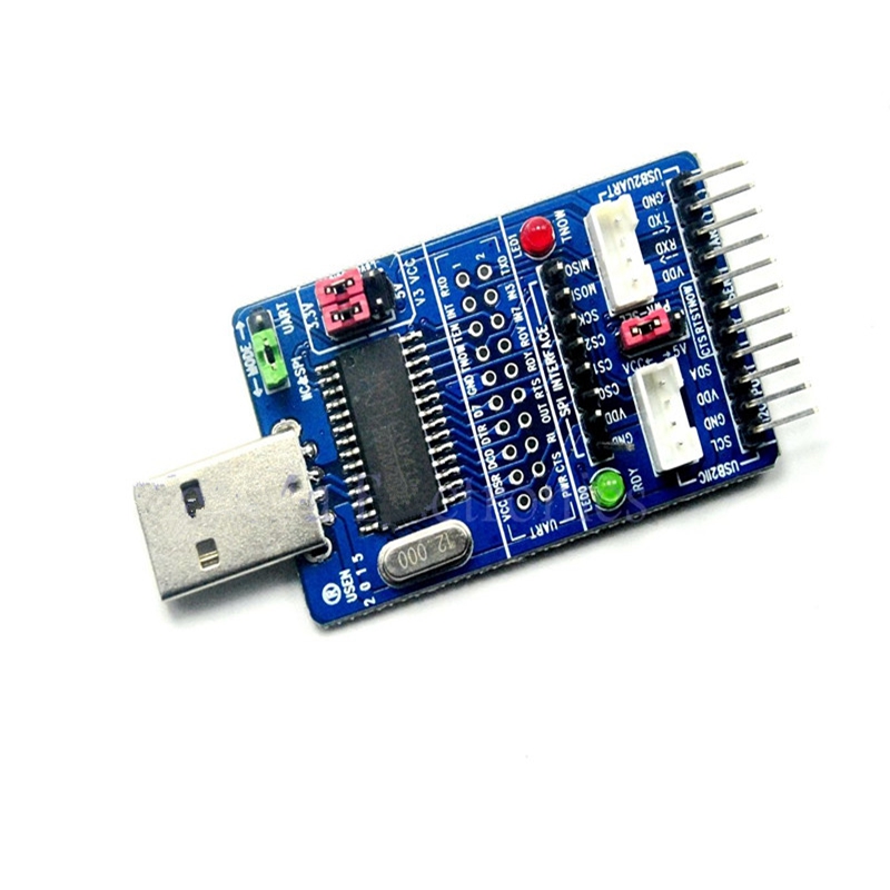 CH341A USB转I2Cn/IIC/SPI/UART/TTL/ISP适配器EPP/MEM并口转换器