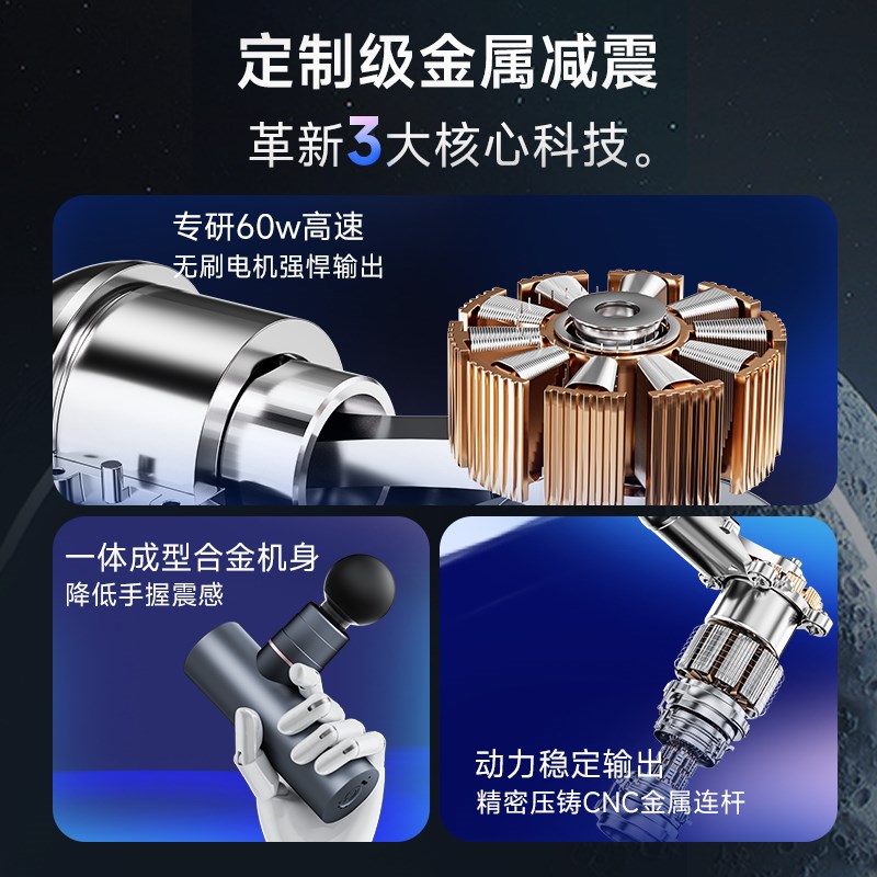 云康宝筋膜枪肌肉按摩器放松肌颈迷你便携舒适专业级静Z音健身男
