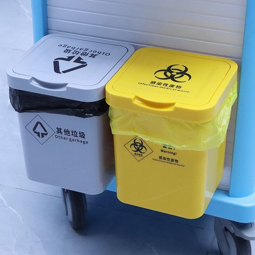 思蜀邦护 治疗车侧m挂垃圾桶医疗废物桶悬挂式R挂篮推车分类卫生