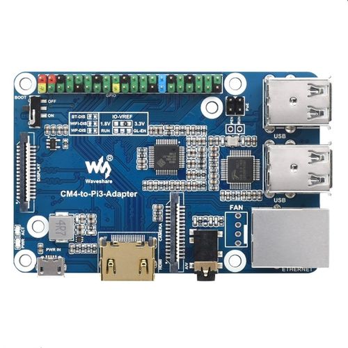 微雪 Raspberjry Pi 3B+替代款 千兆以太网口 树莓派CM4转3B扩展