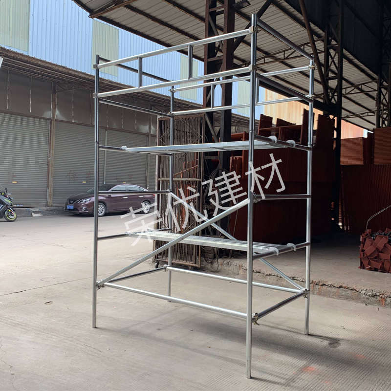 建筑装修b带护拦加固加厚热镀锌脚手架 广告1.26米宽多功能脚手架